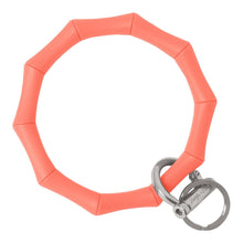 Load image into Gallery viewer, Bamboo Inspired Bangle &amp; Babe Bracelet Key Ring Bamboo – Coral Silver 
