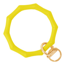 Load image into Gallery viewer, Bamboo Inspired Bangle &amp; Babe Bracelet Key Ring Bamboo – Yellow Gold 