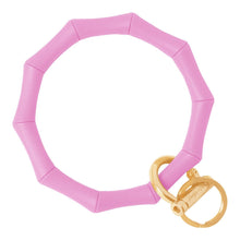 Load image into Gallery viewer, Bamboo Inspired Bangle &amp; Babe Bracelet Key Ring Bamboo - Bright Pink Gold 