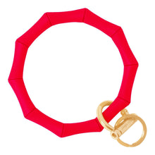 Load image into Gallery viewer, Bamboo Inspired Bangle &amp; Babe Bracelet Key Ring Bamboo – Red Gold 