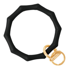 Load image into Gallery viewer, Bamboo Inspired Bangle &amp; Babe Bracelet Key Ring Bamboo – Black Gold 