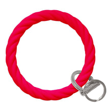 Load image into Gallery viewer, Twisted Bangle &amp; Babe Bracelet Key Ring Twist – Red Silver 