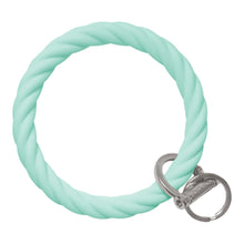 Load image into Gallery viewer, Twisted Bangle &amp; Babe Bracelet Key Ring Twist – Mint Silver 