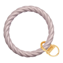 Load image into Gallery viewer, Twisted Bangle &amp; Babe Bracelet Key Ring Twist - Matte Silver Gold 