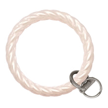 Load image into Gallery viewer, Twisted Bangle &amp; Babe Bracelet Key Ring Twist - Pearl Silver 