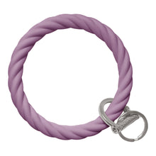 Load image into Gallery viewer, Twisted Bangle &amp; Babe Bracelet Key Ring Twist – Wisteria Silver 