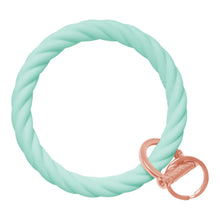 Load image into Gallery viewer, Twisted Bangle &amp; Babe Bracelet Key Ring Twist – Mint Rose Gold 