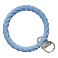 Load image into Gallery viewer, Twisted Bangle &amp; Babe Bracelet Key Ring Twist - Slate Blue Silver 