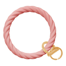 Load image into Gallery viewer, Twisted Bangle &amp; Babe Bracelet Key Ring Twist - Blush Pink Gold 