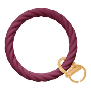 Twisted Bangle & Babe Bracelet Key Ring Twist – Maroon Gold 