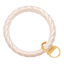 Load image into Gallery viewer, Twisted Bangle &amp; Babe Bracelet Key Ring Twist - Pearl Gold 