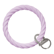 Load image into Gallery viewer, Twisted Bangle &amp; Babe Bracelet Key Ring Twist - Pastel Lilac Silver 