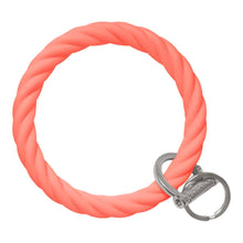Load image into Gallery viewer, Twisted Bangle &amp; Babe Bracelet Key Ring Twist – Coral Silver 