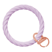 Load image into Gallery viewer, Twisted Bangle &amp; Babe Bracelet Key Ring Twist - Pastel Lilac Rose Gold 