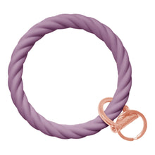 Load image into Gallery viewer, Twisted Bangle &amp; Babe Bracelet Key Ring Twist – Wisteria Rose Gold 